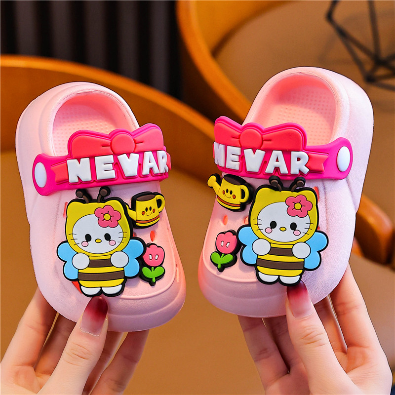 儿童女孩凉拖鞋夏季EVA软底防滑中小童幼儿外穿宝宝小孩子洞洞鞋