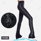 Детские штаны для тренировок, зимние водонепроницаемые флисовые коньки, фигурное катание