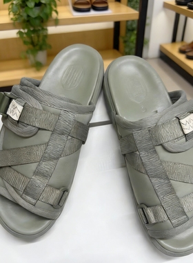 Visvimlaoliu25ss牛皮拖面包鞋拼接百搭陈冠希同款网红男鞋