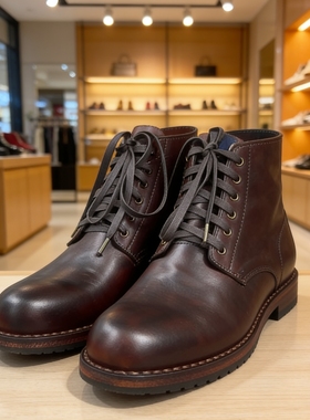 （国内现货）visvimlaoliu brigadier 6孔泥染B鞋手工固特异