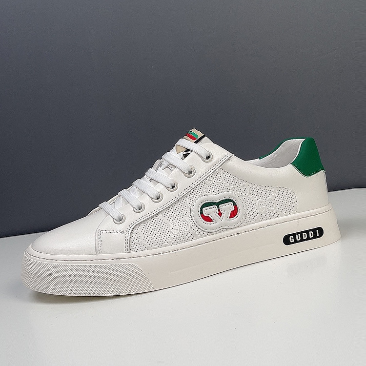 男生板鞋真皮休闲小白鞋男款潮鞋2025年春季新款透气平底鞋懒人鞋