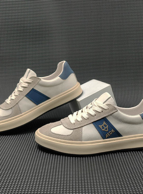 男式真皮板鞋男韩版潮百搭男生头层牛皮欧洲站男鞋男士软底休闲鞋