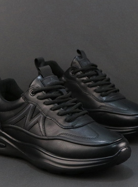 男鞋真皮英伦百搭潮流软底轻便运动鞋头层牛皮透气防臭休闲皮鞋子