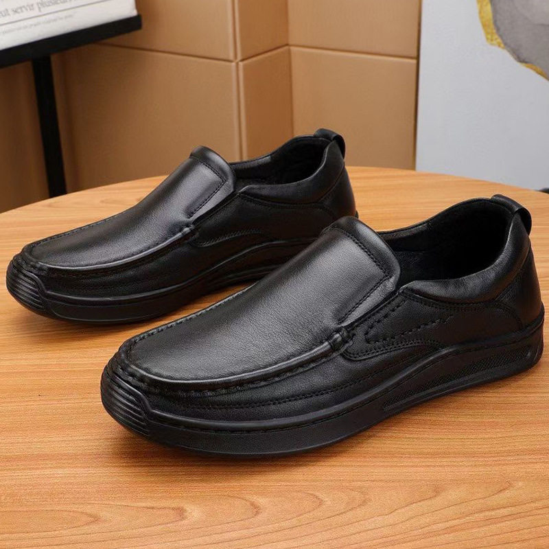 头层牛皮休闲皮鞋真皮春秋季新款男士商务皮鞋软底百搭套脚爸爸鞋,流行男鞋,休闲皮鞋,淘宝优惠券,粉丝福利购,淘宝优惠卷
