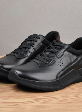 外贸男鞋真皮户外休闲运动皮鞋耐磨轻便跑步鞋牛皮透气舒适健步鞋