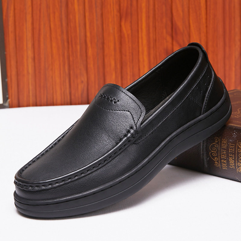 2025春新款休闲男鞋真皮上线男士套脚皮鞋简单舒适爸爸鞋厂家,流行男鞋,正装皮鞋,淘宝优惠券,粉丝福利购,淘宝优惠卷