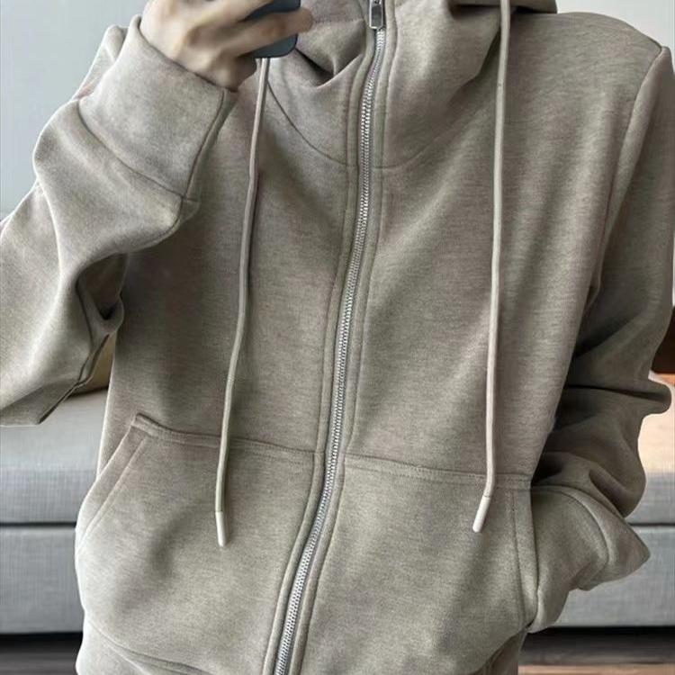 韩版运动服套装女秋冬新款加绒加厚连帽卫衣学生阔腿裤休闲两件套