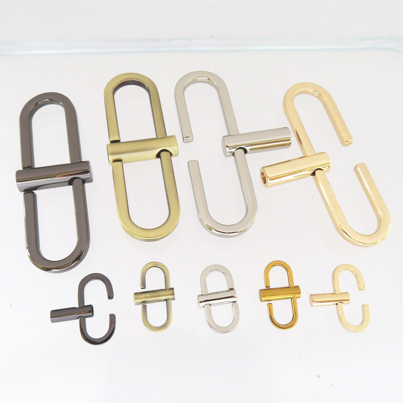 CHAINBUCKLE METAL FITTINGS FIGURE-8 SEMI-CIRCULAR CHAIN BAG ADJUSTABLE BUCKLE DOUBLE D GOLD SILVER BLACK BAG STRAP SHORTENING