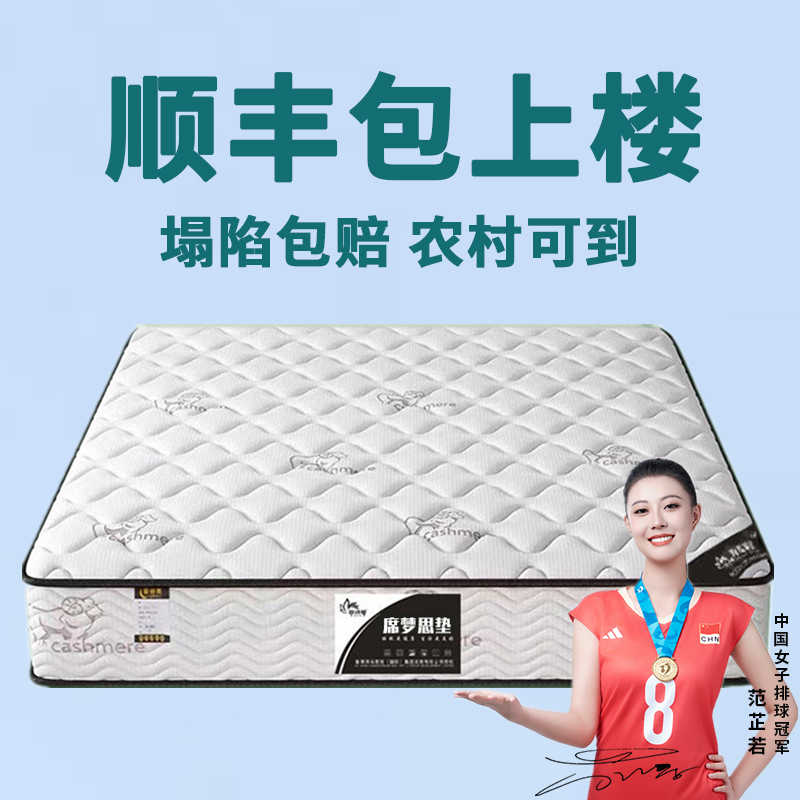 席梦思床垫十大名牌软硬两用20CM经济型乳胶海椰棕马弹簧家用租房