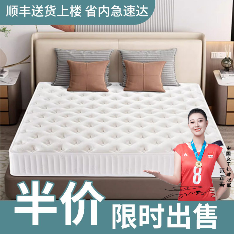 香港席梦思床垫十大名牌软硬两用乳胶椰棕经济型家用卧室袋装弹簧
