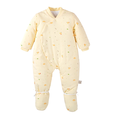 纯棉连体衣包脚婴儿秋冬季
