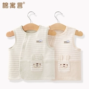 Cotton fable cotton bé trai vest và bé gái màu cotton vai mùa xuân và mùa thu mỏng vest bé - Áo ghi lê