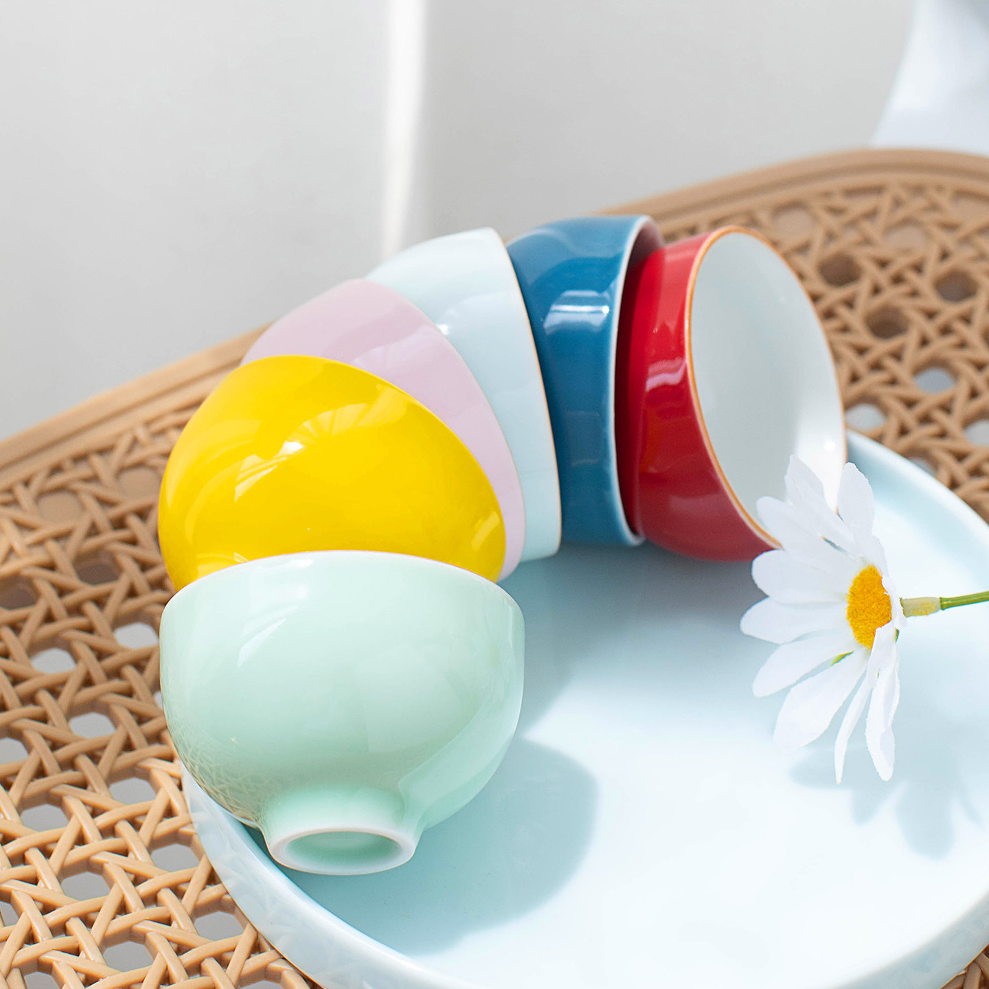 青瓷功夫茶杯小清新茶具套装