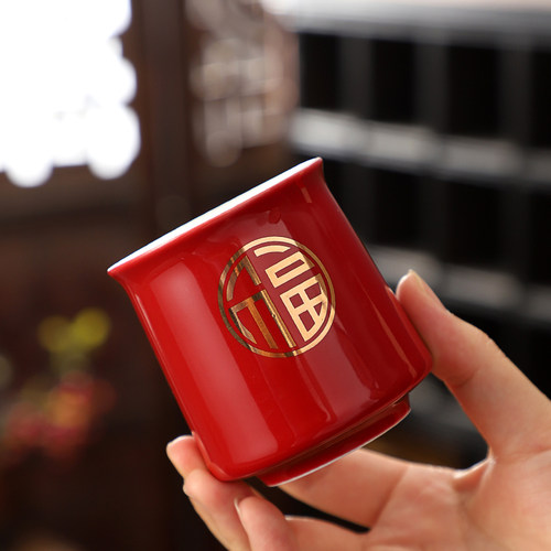 寿礼陶瓷陶瓷茶杯单杯