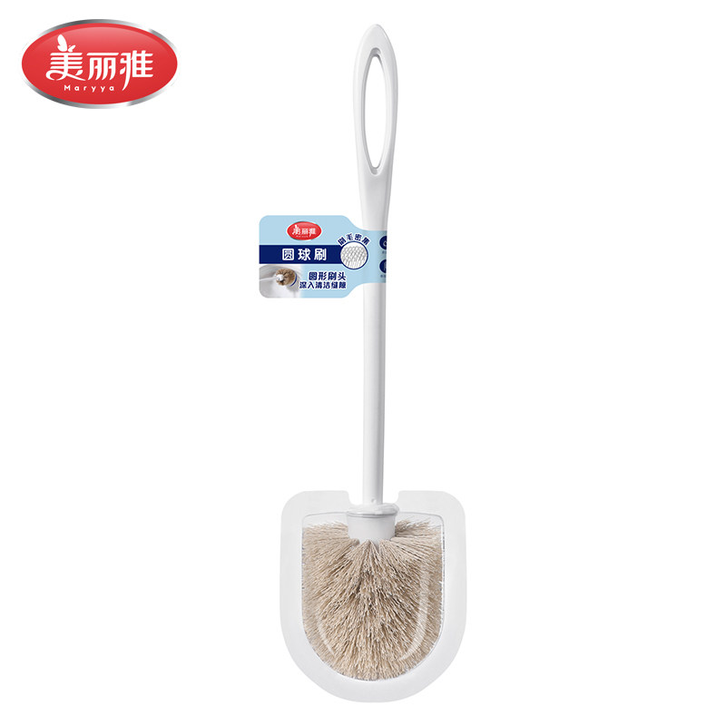 美丽雅精致生活馆 满9.9包邮 马桶卫生间清洁圆球刷28cm长手柄