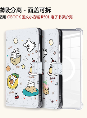 适用OBOOK国文小方糕R501上上签磁吸分离潮电子书阅读器保护壳套