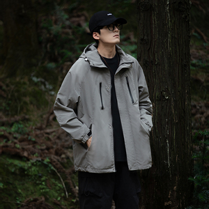山系户外冲锋衣外套男春秋机能风潮牌连帽夹克上衣JK6228p75,男装夹克,电商D315