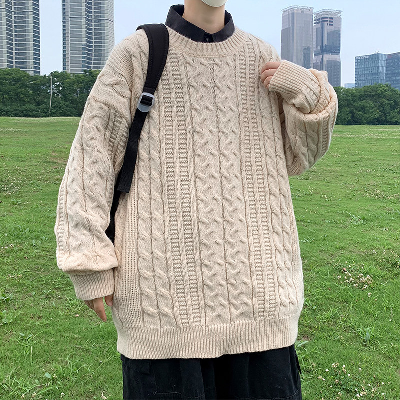 高质量！秋冬季新款圆领提花毛衣男加厚线针织衫毛衣潮MY2235p50,男装针织衫/毛衣,电商D315