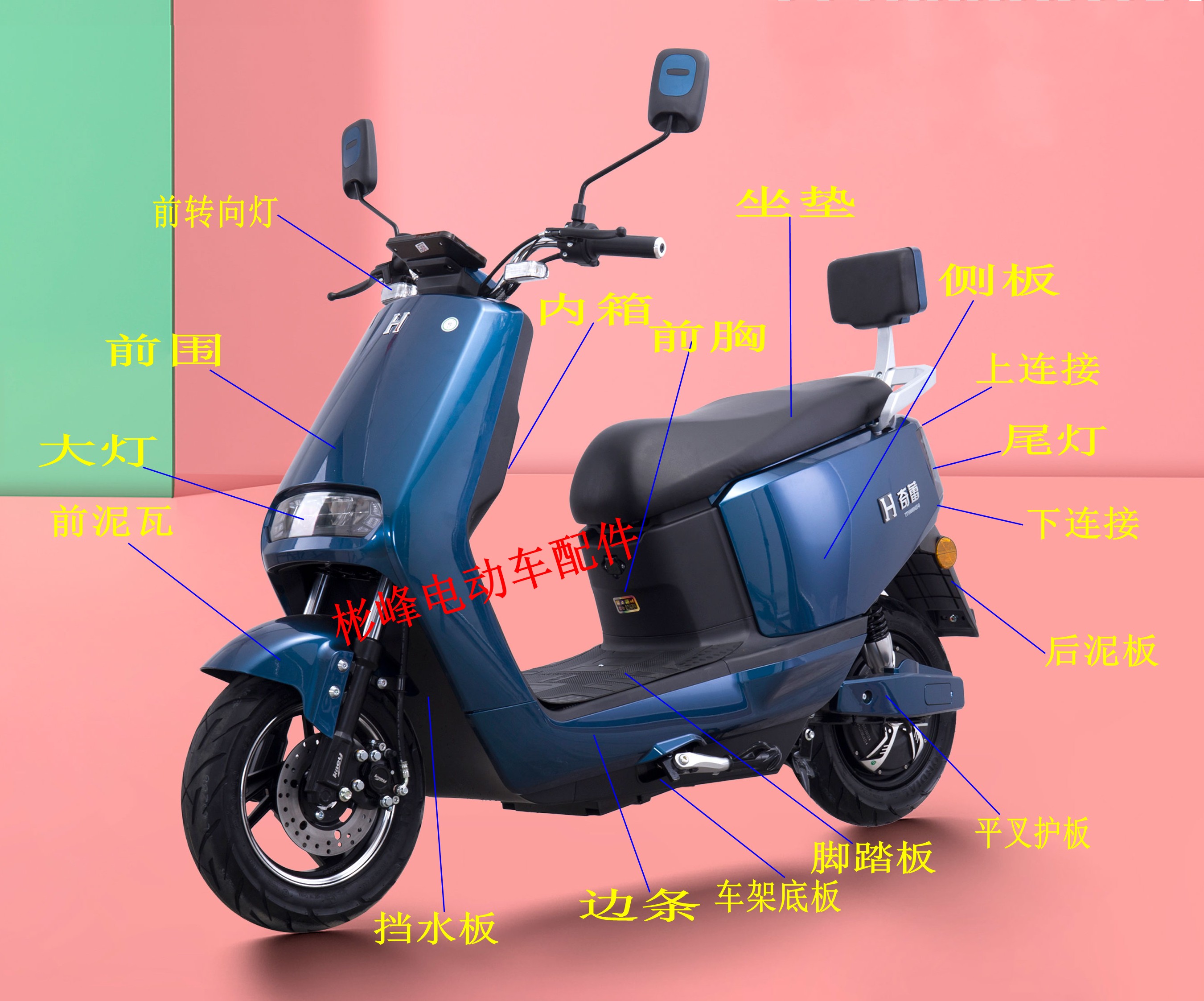 红旗q1电动车全套外壳 五星钻豹奇蕾q1烤漆件电瓶车外壳配件塑件