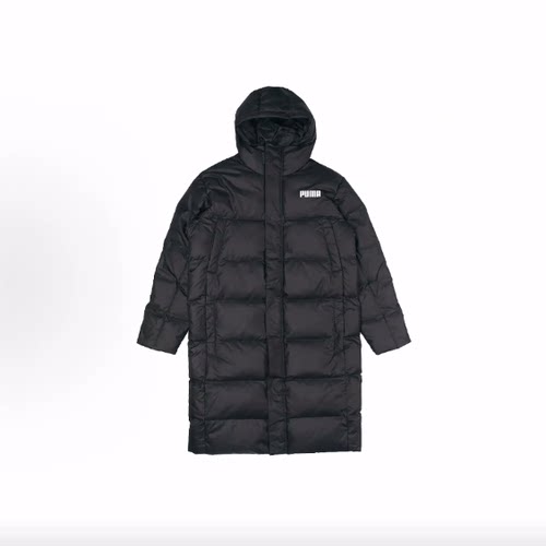 PUMA彪马 Logo长款保暖连帽 羽绒服 冬季 男款