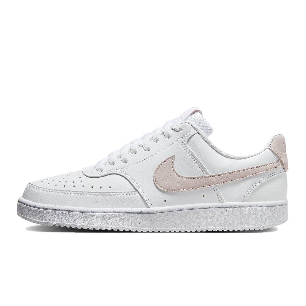 【攀登】 Nike 板鞋 耐磨透气 四季通用 系带 平跟 白色 皮革 女