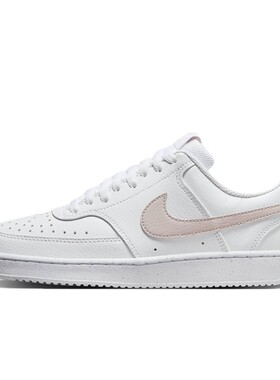 【攀登】 Nike 板鞋 耐磨透气 四季通用 系带 平跟 白色 皮革 女