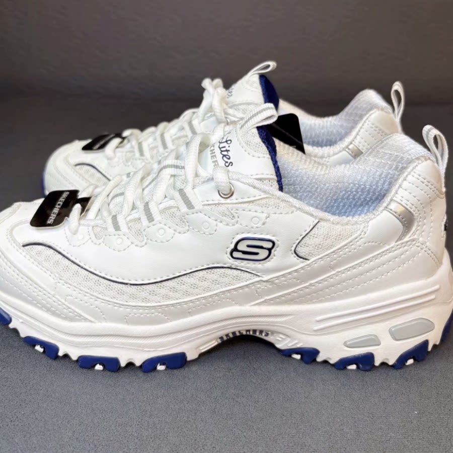【攀登】 Skechers/斯凯奇 老爹鞋 白色 系带 织物 女 四季通用