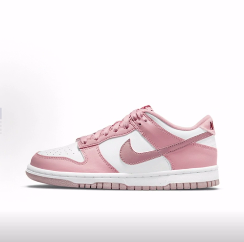 Nike Dunk Pink Velvet 复古休闲 低帮 儿童板鞋 樱花粉