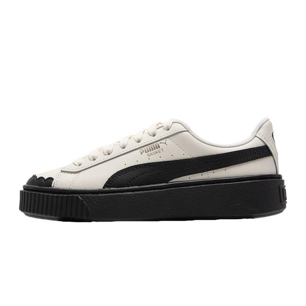 【攀登】 PUMA 板鞋 低帮 透气增高 黑色 白色 女 圆头 厚底