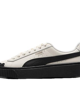 【攀登】 PUMA 板鞋 低帮 透气增高 黑色 白色 女 圆头 厚底