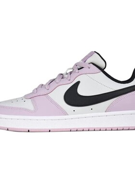 【攀登】 Nike 儿童板鞋 低帮 圆头 皮革 粉色 白色 秋夏春冬