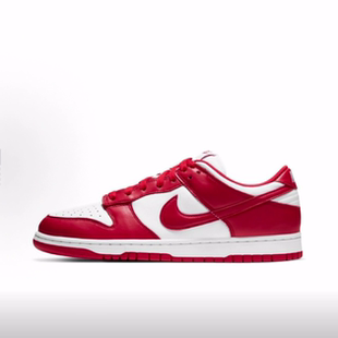 University Red 低帮 Nike 男女同款 板鞋 白红 Dunk