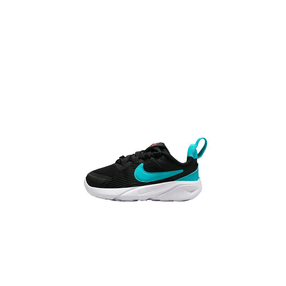【攀登】 Nike 儿童跑步鞋 平跟 圆头 低帮 黑色 织物 系带