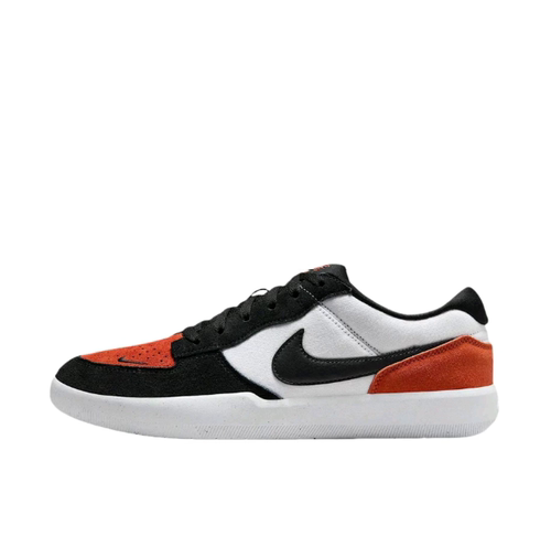 Nike SB Force 58 舒适薄底 防滑耐磨透气低帮板鞋男女同款黑白色