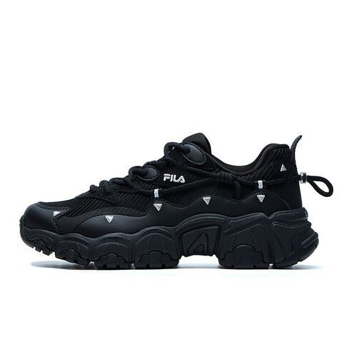【攀登】 FILA 老爹鞋 织物 黑色 厚底 春夏秋 低帮