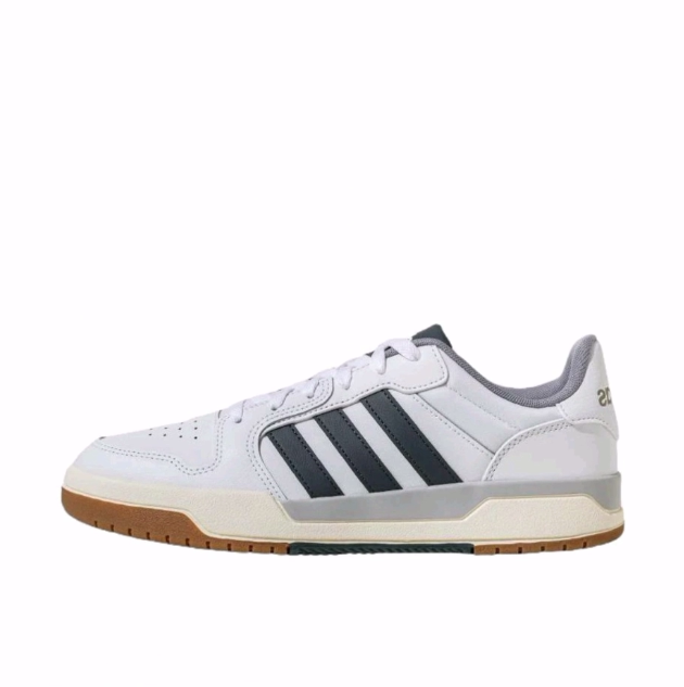 adidas ENTRAP 舒适百搭 耐磨 低帮 复古篮球鞋男女同款白蓝色
