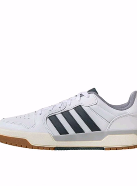 adidas ENTRAP 舒适百搭 耐磨 低帮 复古篮球鞋男女同款白蓝色