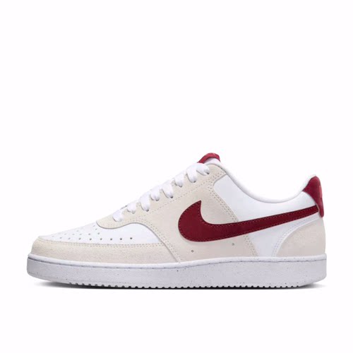 Nike Court Vision Low 牛皮百搭休闲轻松舒适低帮板鞋女款米白红