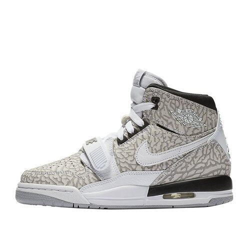 Jordan 儿童篮球鞋 皮革 白色