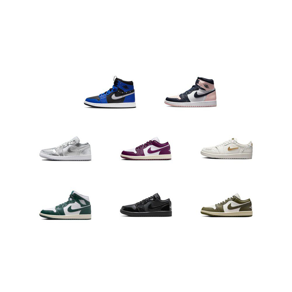 【攀登】Jordan Air Jordan 1 圆头系带 低帮 复古篮球鞋 女款