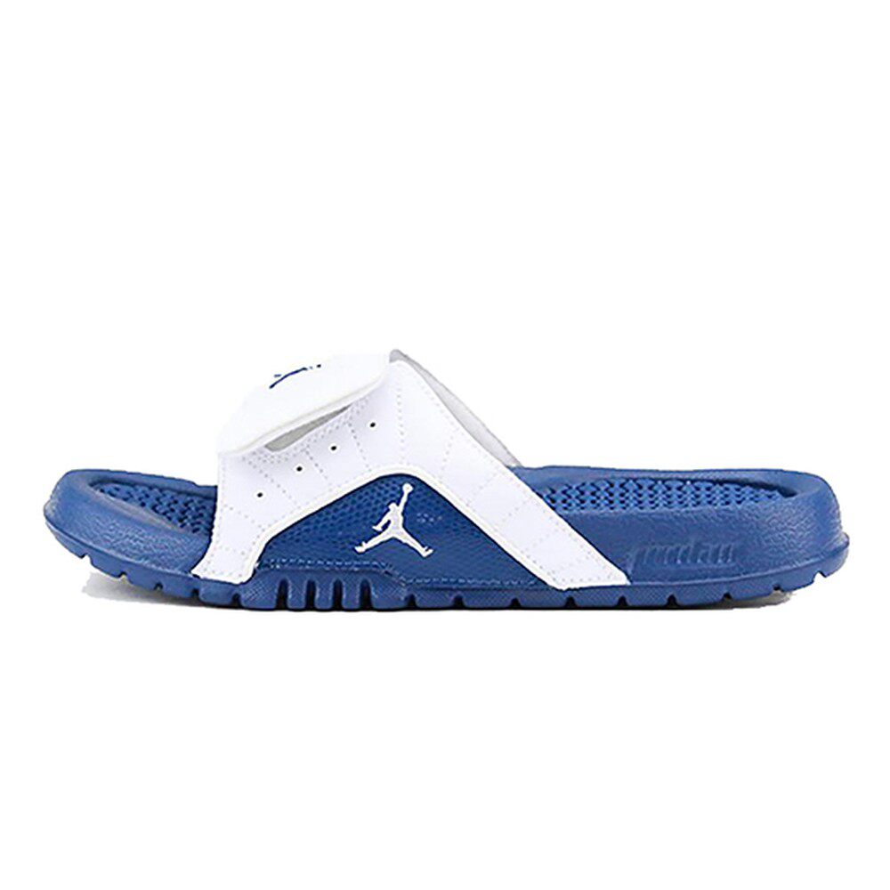 【攀登】 Jordan 一字拖鞋 皮革 女 平跟 蓝色 春夏秋