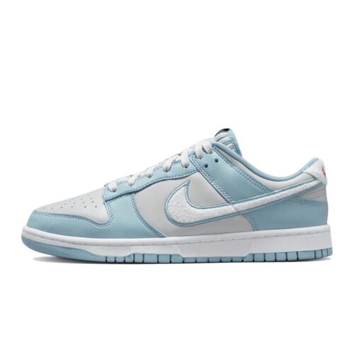 Nike 板鞋 织物皮革 低帮 防滑减震耐磨 蓝色 四季通用 圆头 系带