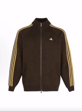 adidas 3 STRIPES TRACK TOP  拉链运动休闲宽松针织衫 男款