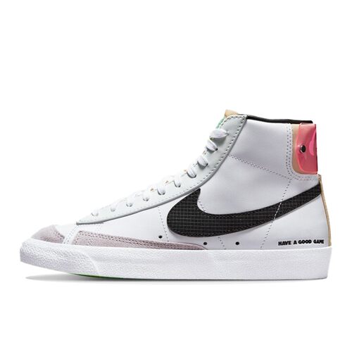 【攀登】 Nike 板鞋 平跟 白色 女 四季通用 中帮 圆头 系带 皮革