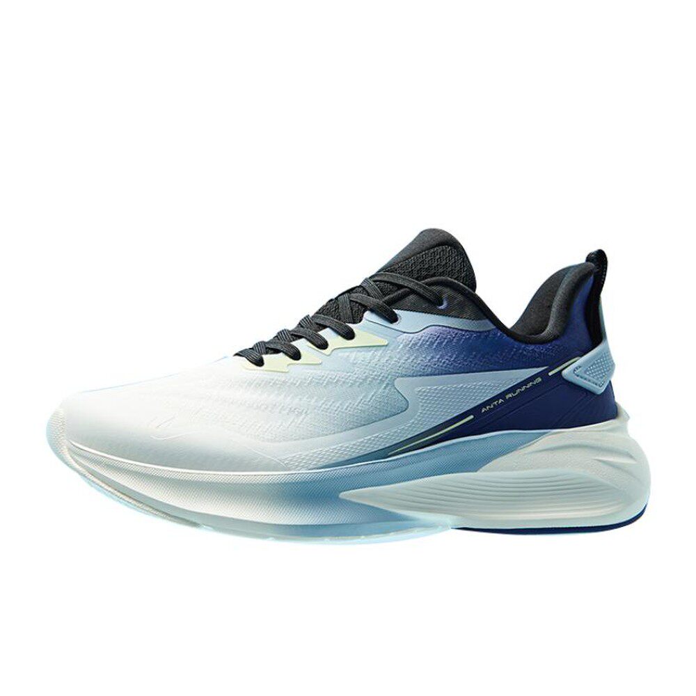 安踏 跑步鞋 黑色 白色 蓝色 四季通用 休闲 系带 圆头 男 低帮