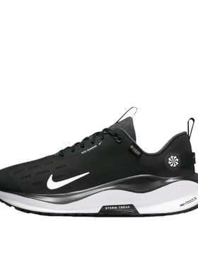 Nike InfinityRN 4 GORE-TEX圆头平跟网布透气低帮跑步鞋男款黑色