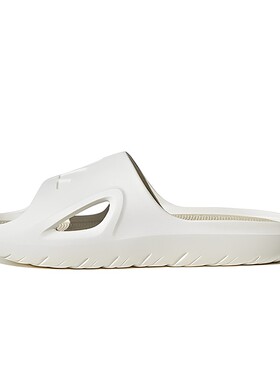 【攀登】 adidas 一字拖鞋 夏 白色 平跟 男女通用 EVA