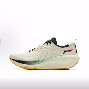 LiNing李宁 吾跃2.0 V2 体测体考轻量高回弹低帮跑步鞋男款米白色