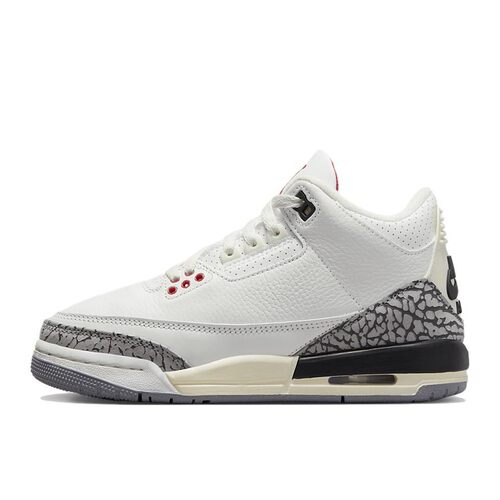 【攀登】 Jordan 儿童篮球鞋 中帮 白色 四季通用 皮革