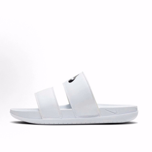 Nike Offcourt 柔软舒适 泡沫底一字拖鞋 女款 白色